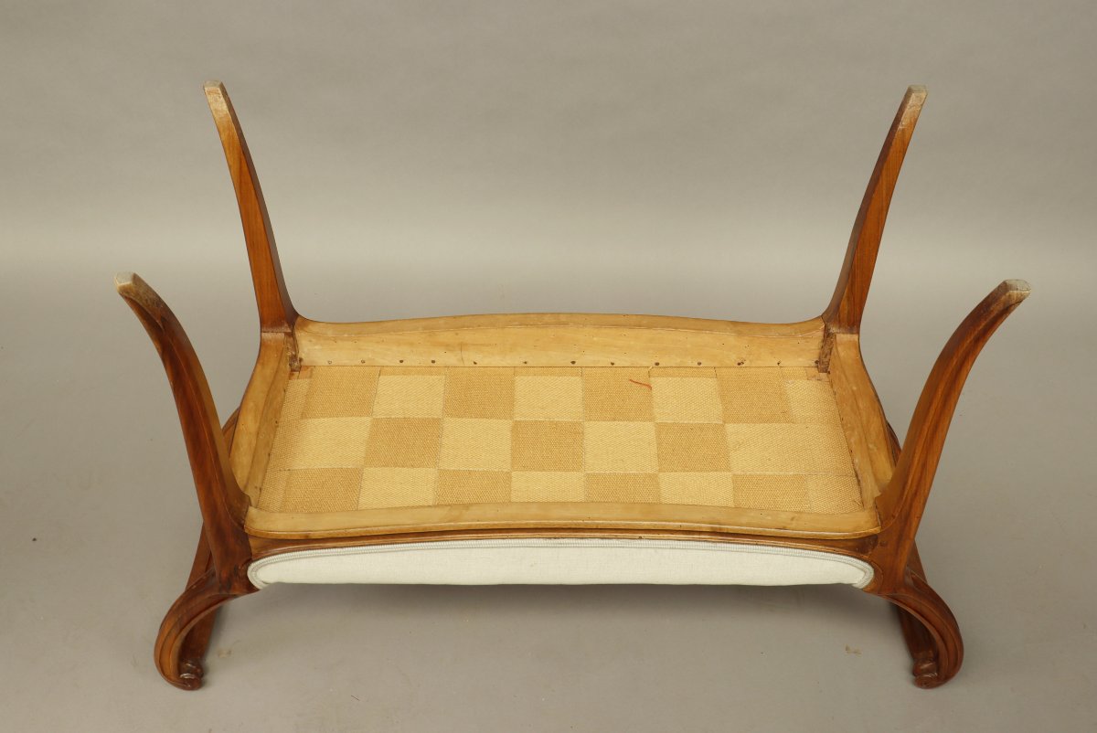 Art Nouveau Bench—stamped La Ruche-photo-3