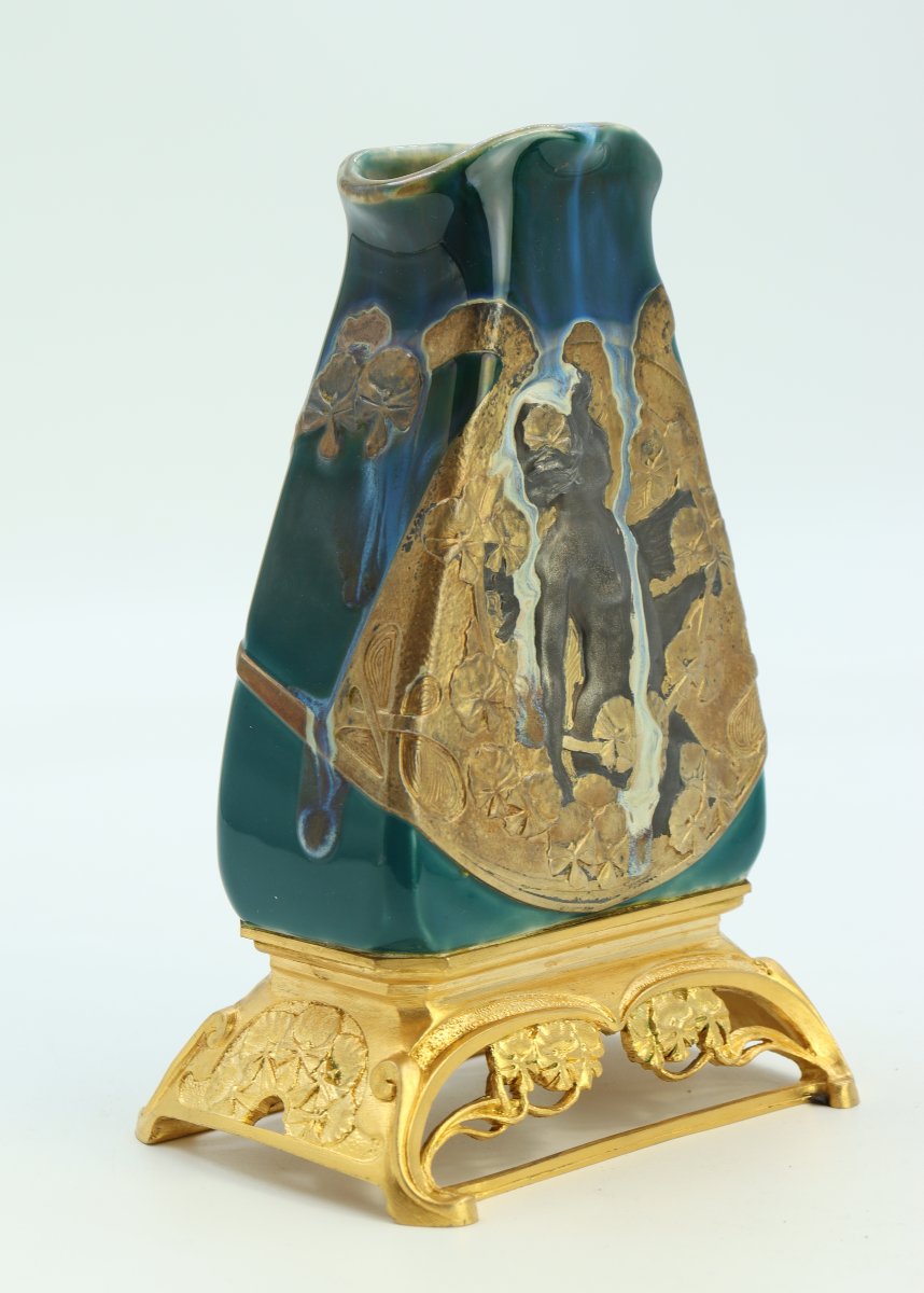 Vase By Alphonse Lamarre And Paul Louchet-photo-2