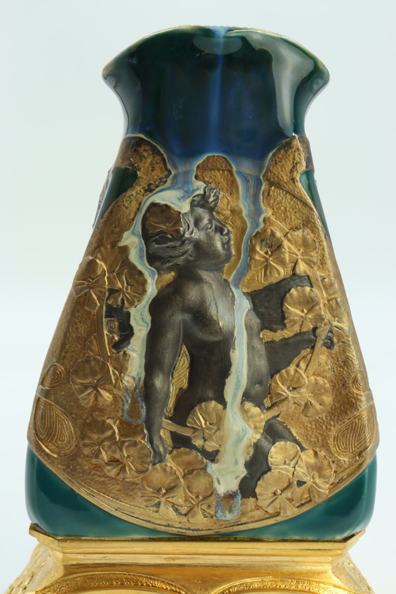 Vase By Alphonse Lamarre And Paul Louchet-photo-3