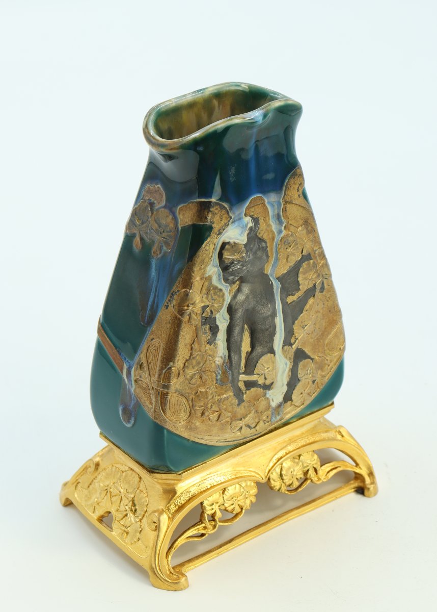 Vase By Alphonse Lamarre And Paul Louchet-photo-6