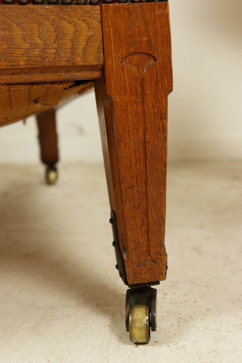 Paire de fauteuils par Gustave Serrurier-Bovy-photo-3
