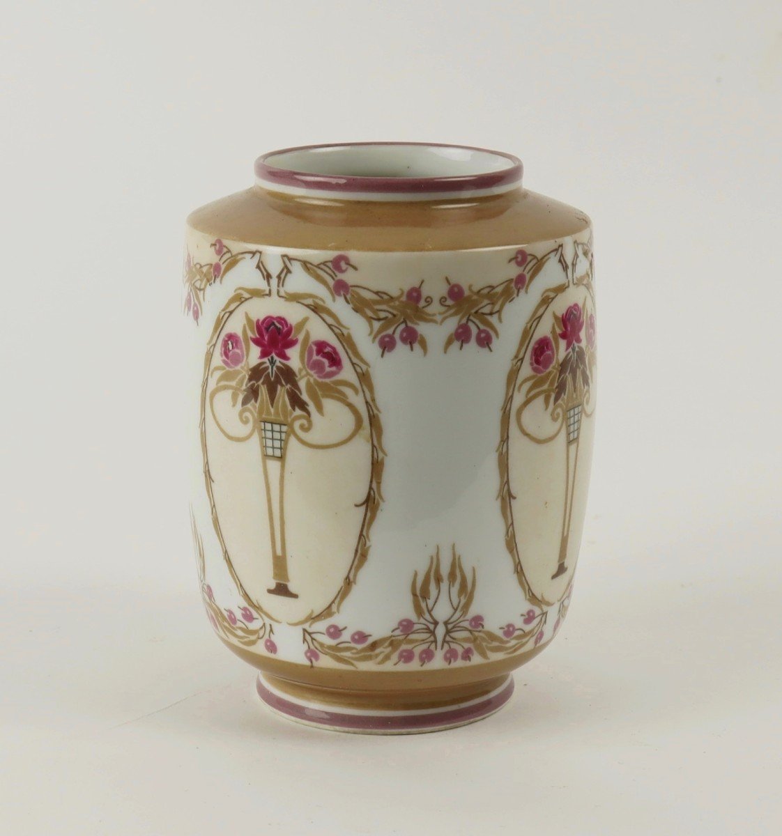 Vase En Porcelaine Par Georges De Feure-photo-3
