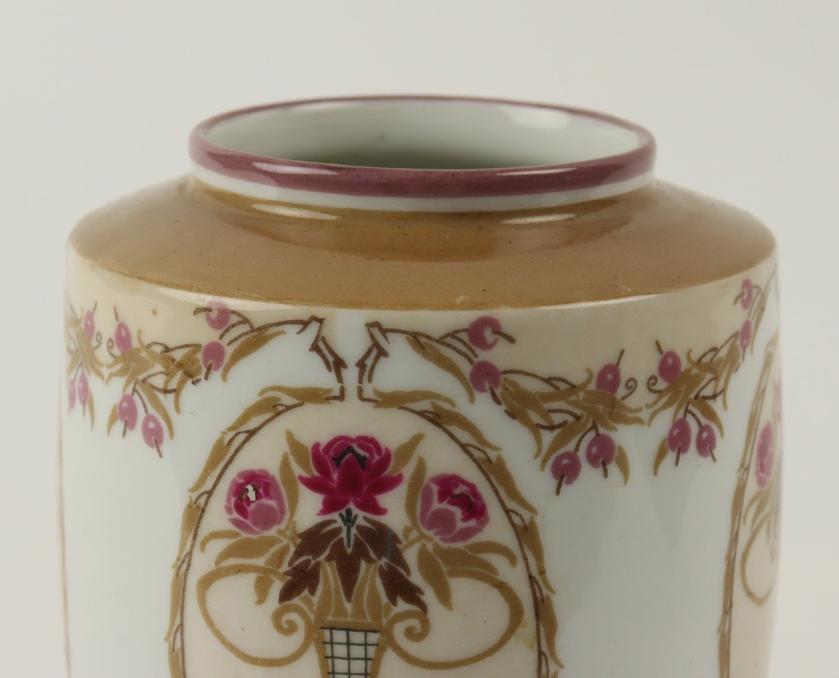 Vase En Porcelaine Par Georges De Feure-photo-3