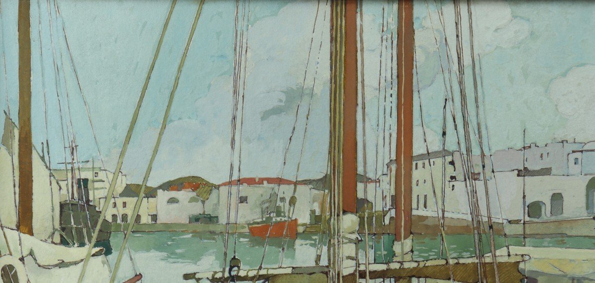 The Port Of Algiers, By Léon Cauvy-photo-2