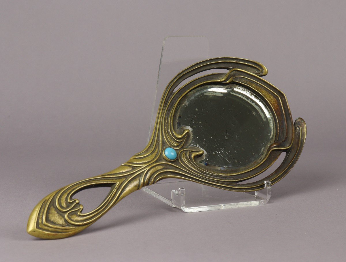 Hand Mirror, Attributed To Paul Follot-photo-2