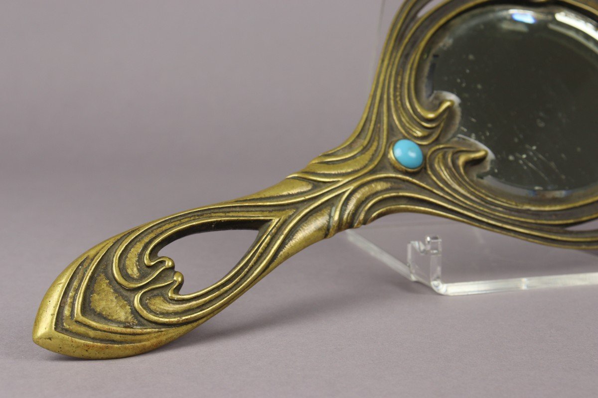 Hand Mirror, Attributed To Paul Follot-photo-3