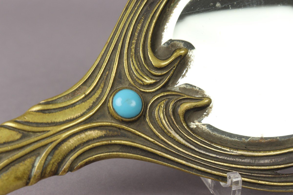 Hand Mirror, Attributed To Paul Follot-photo-3