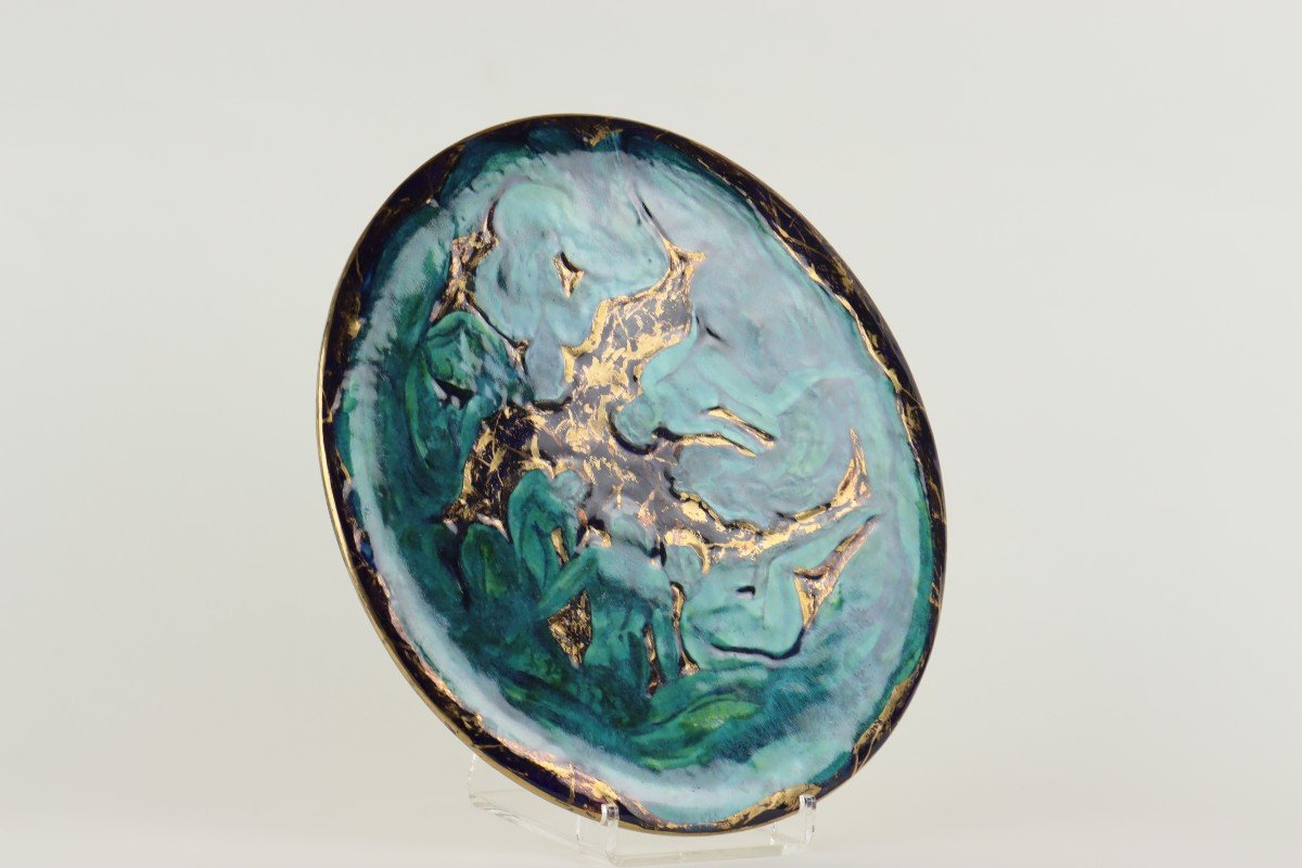 Dish With Tritons And Nereides By Jean Mayodon-photo-1