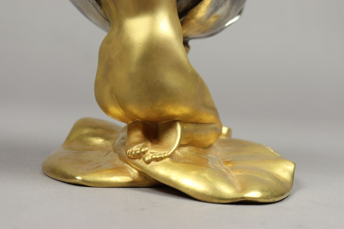 Femme Au Nénuphar Par Maurice Bouval-photo-3