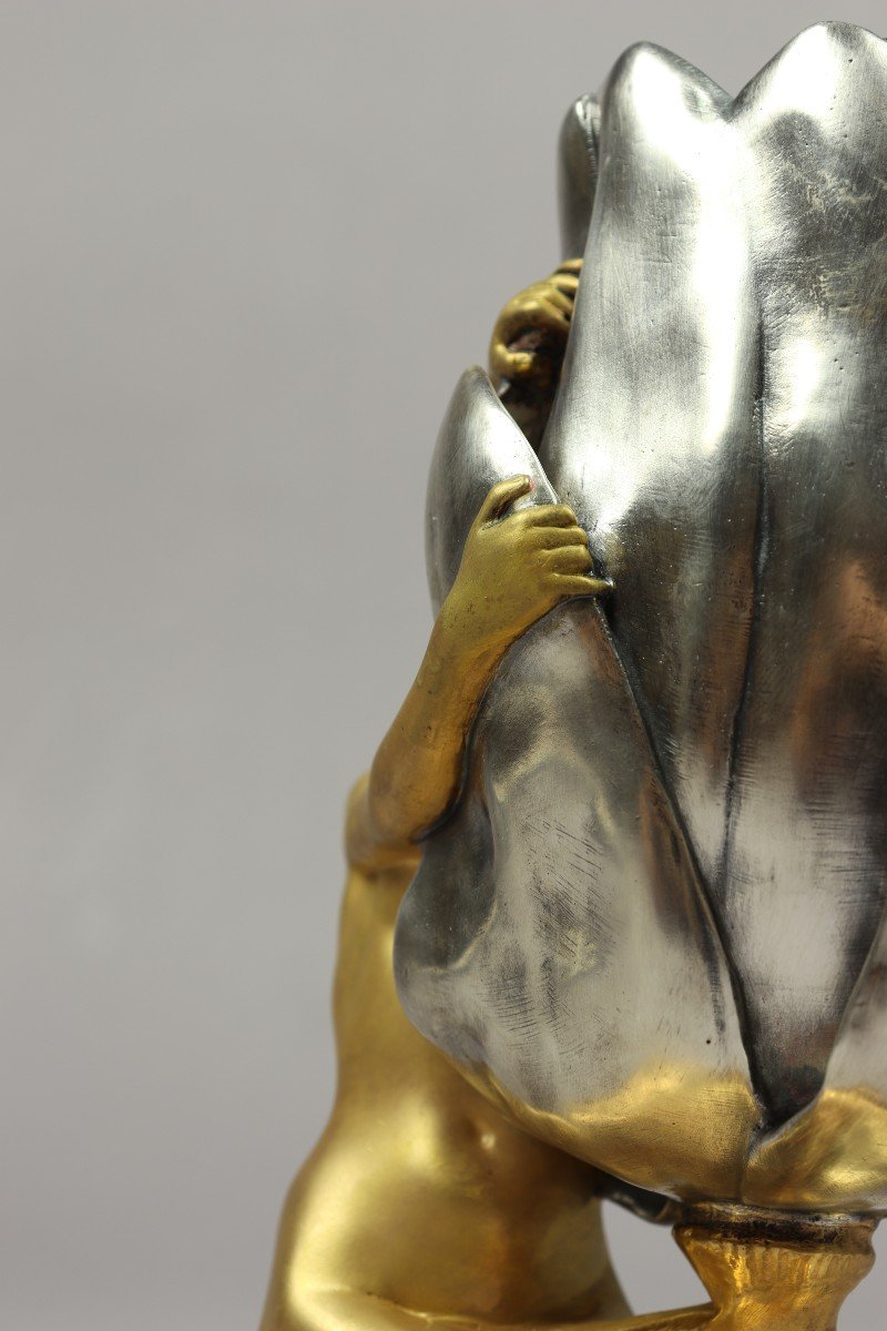 Femme Au Nénuphar Par Maurice Bouval-photo-4