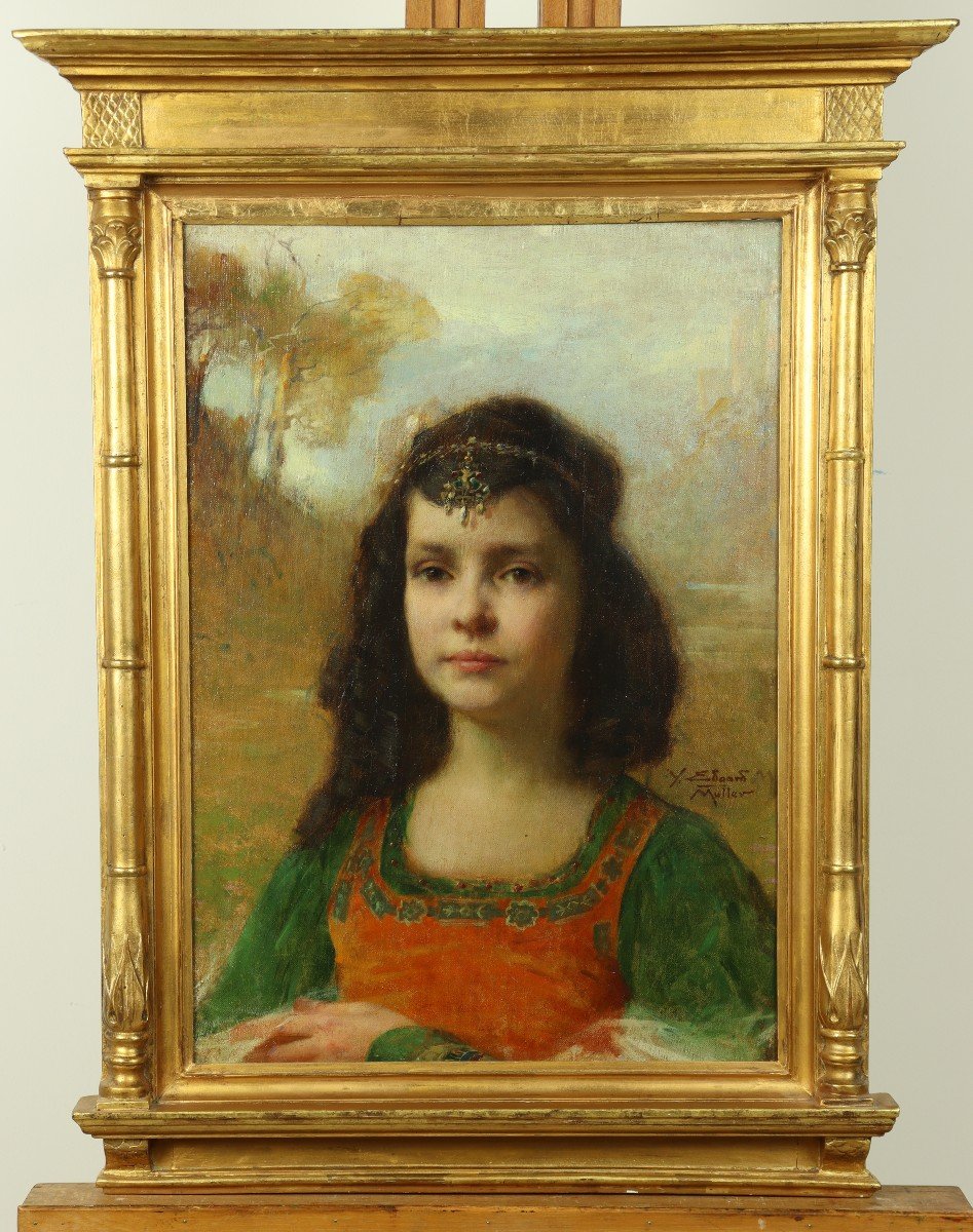 Portrait De Jeune Fille Par Yves Edgard Muller