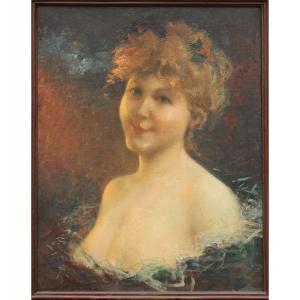 Portrait d'élégante Par Albert Besnard