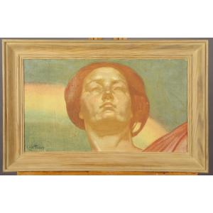 Symbolist Portrait By Emile Fabry