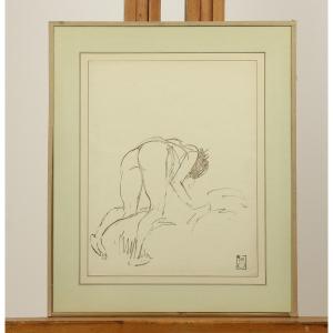 Nude, Lithograph By Théophile Alexandre Steinlen
