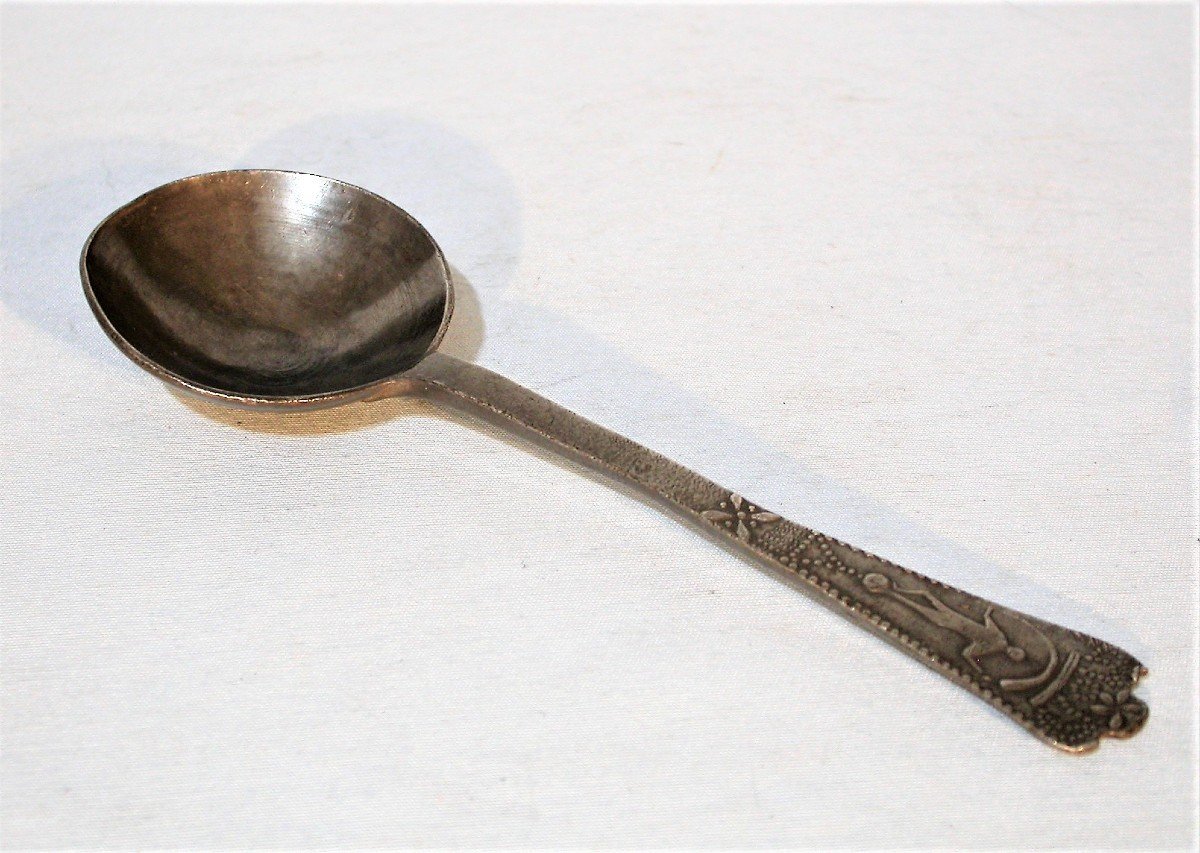 Pewter Spoon - Rotterdam (?), End Of The 18th Century