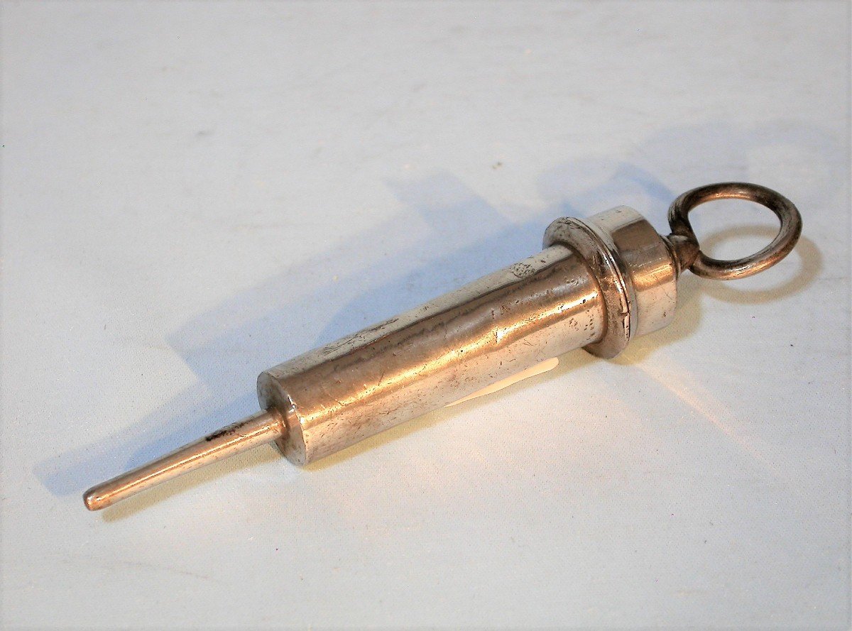 Very Small Pewter Clystery Syringe - 19th Century