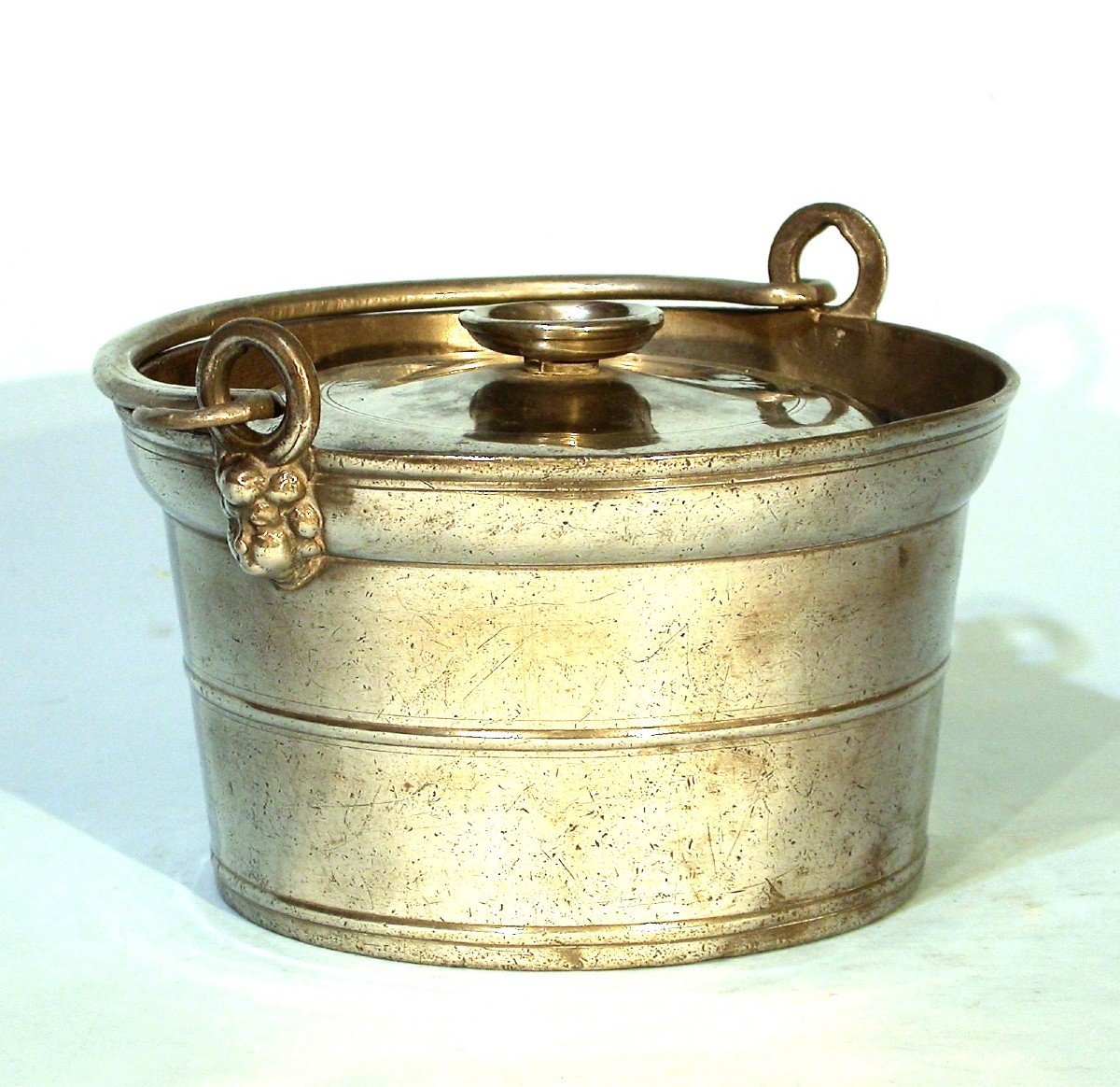 Pewter Dinner Holder - Clamecy (burgundy), Mid 19th Century-photo-7