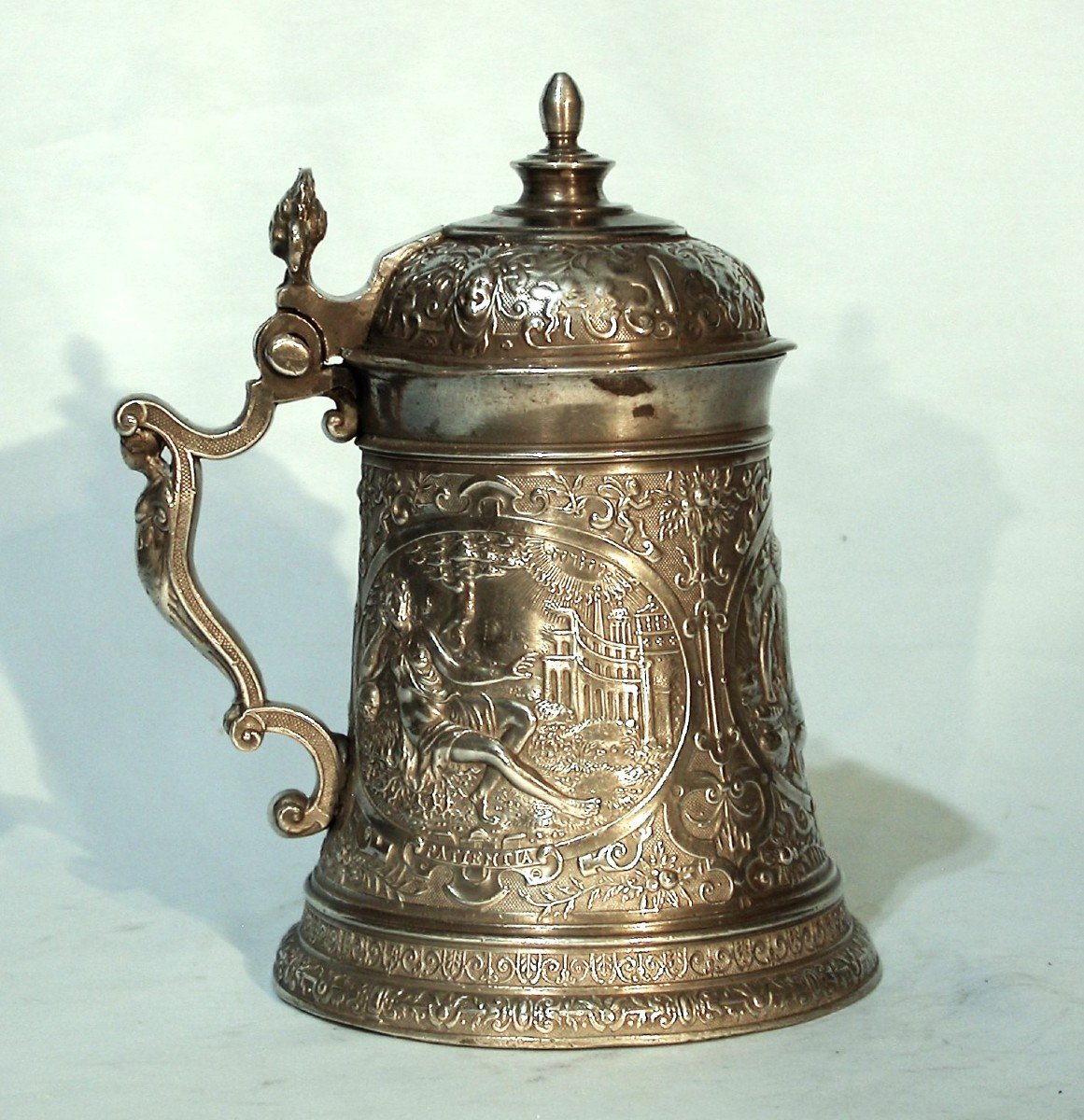 CELEBRE CHOPE EN ETAIN de ISAAC  FAUST - STRASBOURG, CIRCA 1623