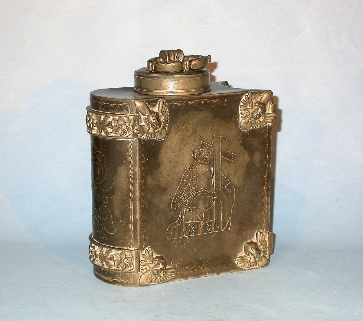 RARE GOURDE EN ETAIN  - NUREMBERG, DEBUT XVII ème s