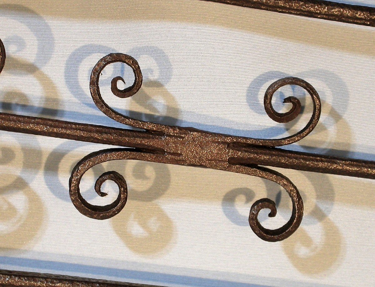Large Wrought Iron Grill - 18th Century.-photo-3