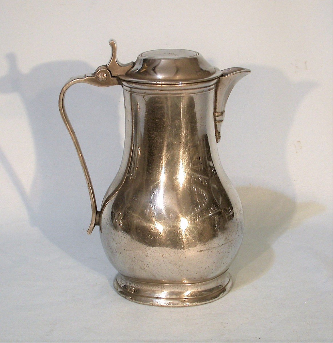 Pewter Wine Pitcher (tin) - Lille, Early 19th Century-photo-1