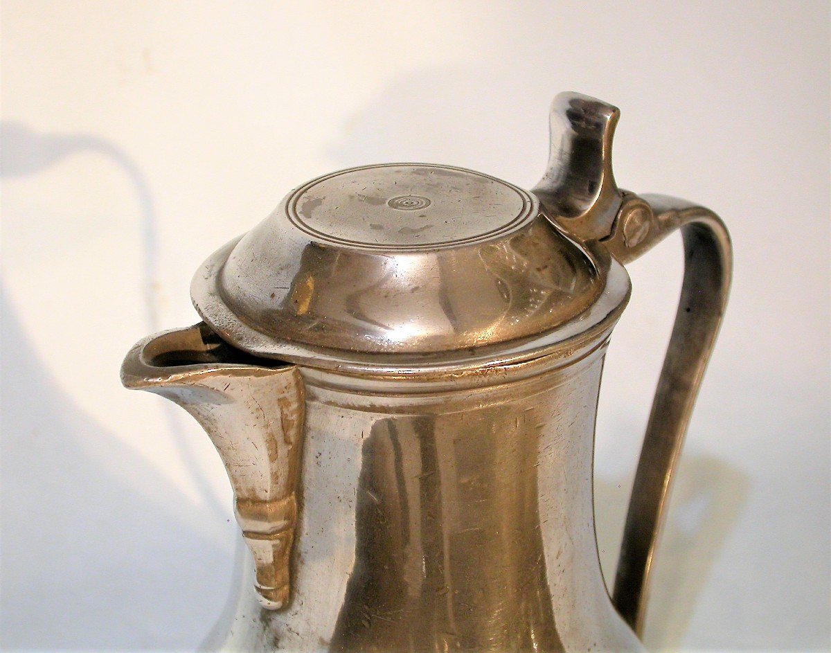 Pewter Wine Pitcher (tin) - Lille, Early 19th Century-photo-2