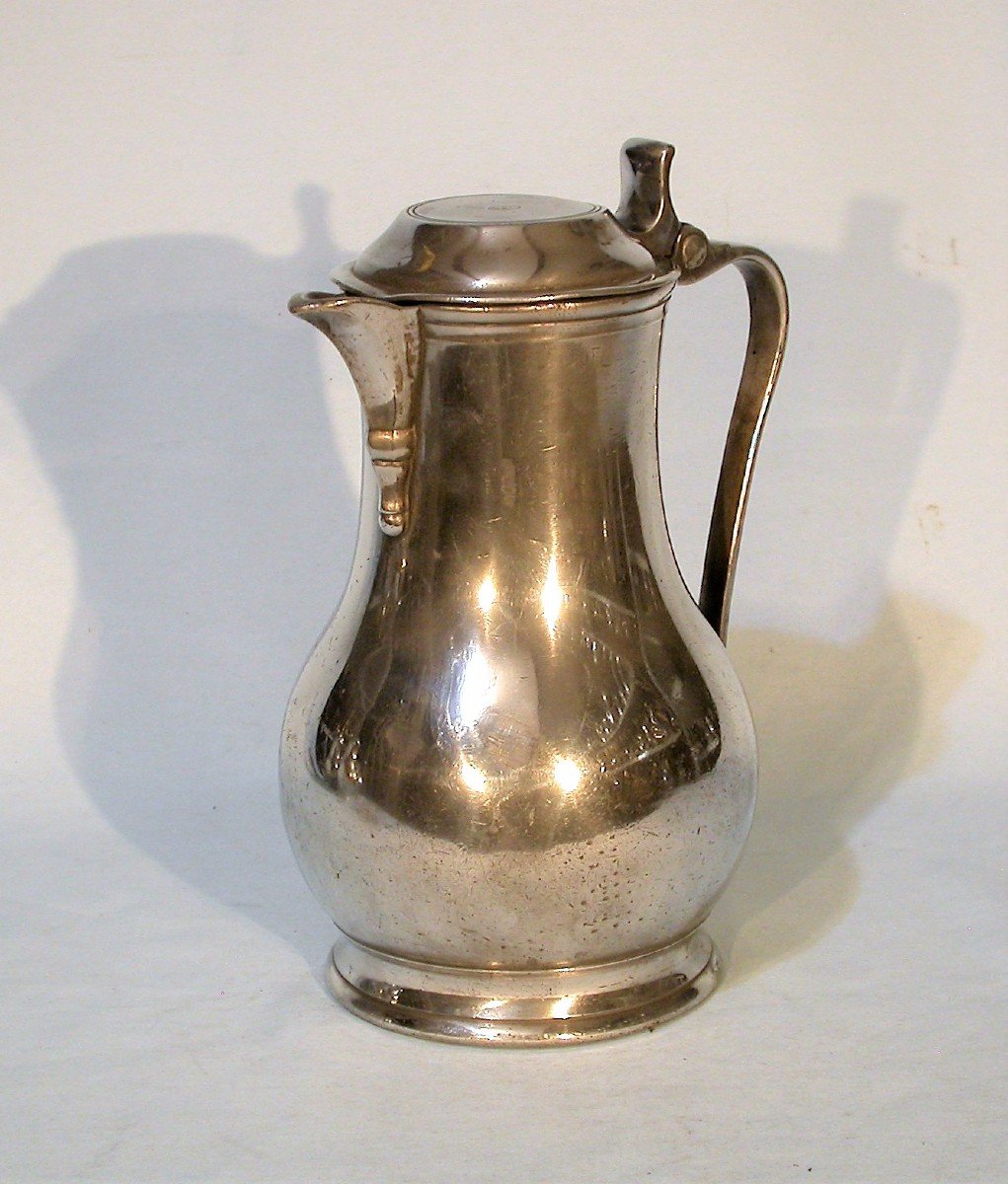 Pewter Wine Pitcher (tin) - Lille, Early 19th Century-photo-7