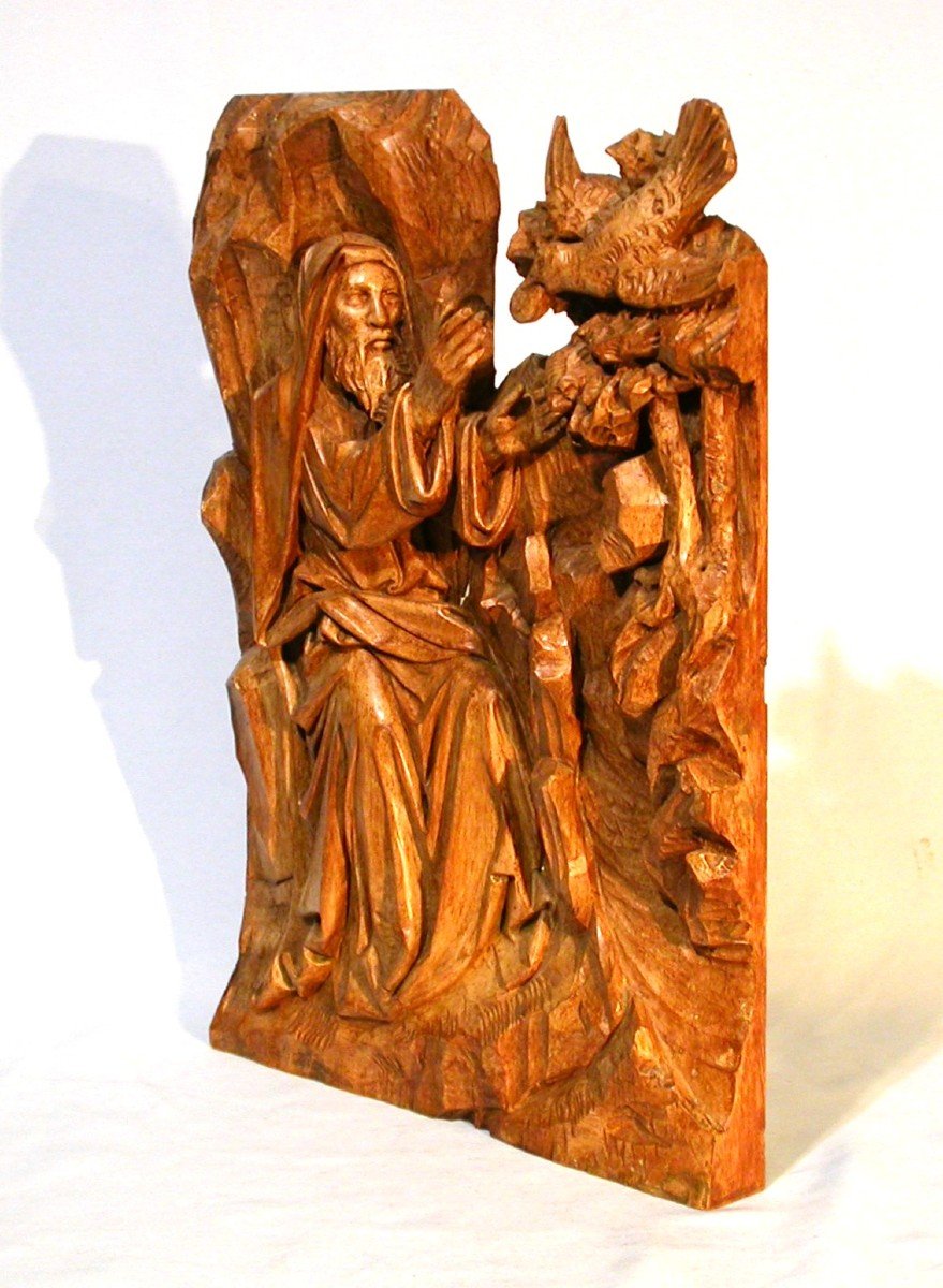 Sculpture - Elija And The Raven, 17th Century-photo-5