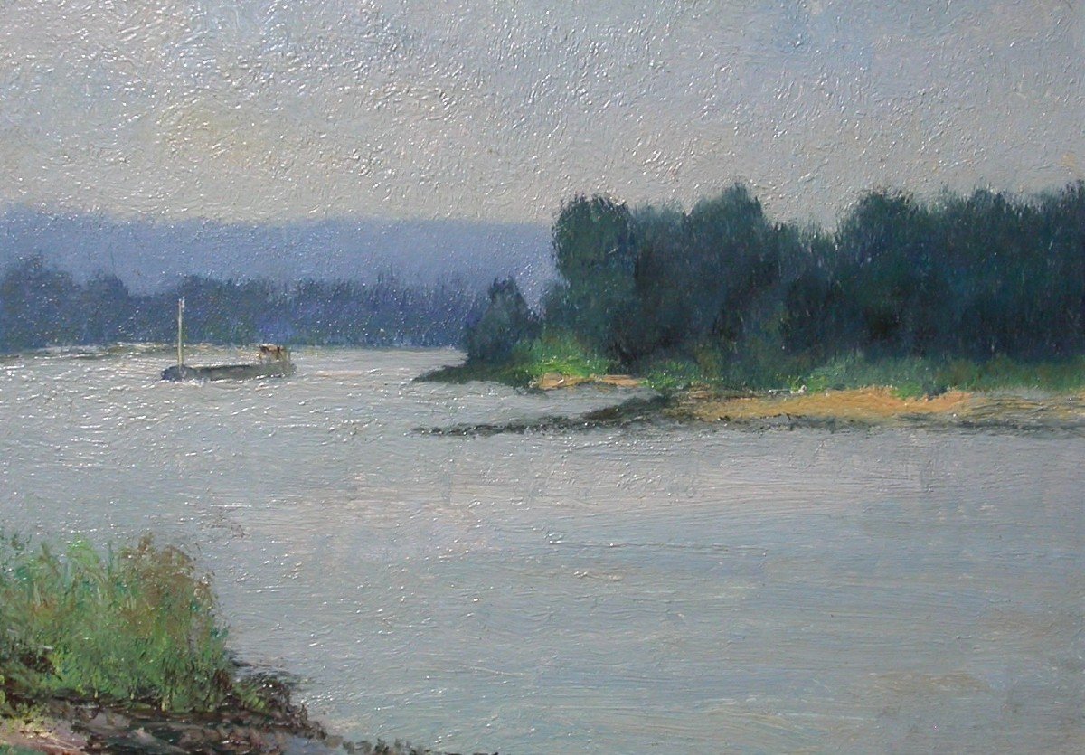 Painting By Jean Sieurin (school Of Rouen), 20th Century-photo-1