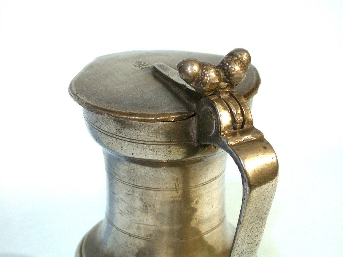 Rare Pewter Wine Pitcher - Beaucaire, 18th Century-photo-4