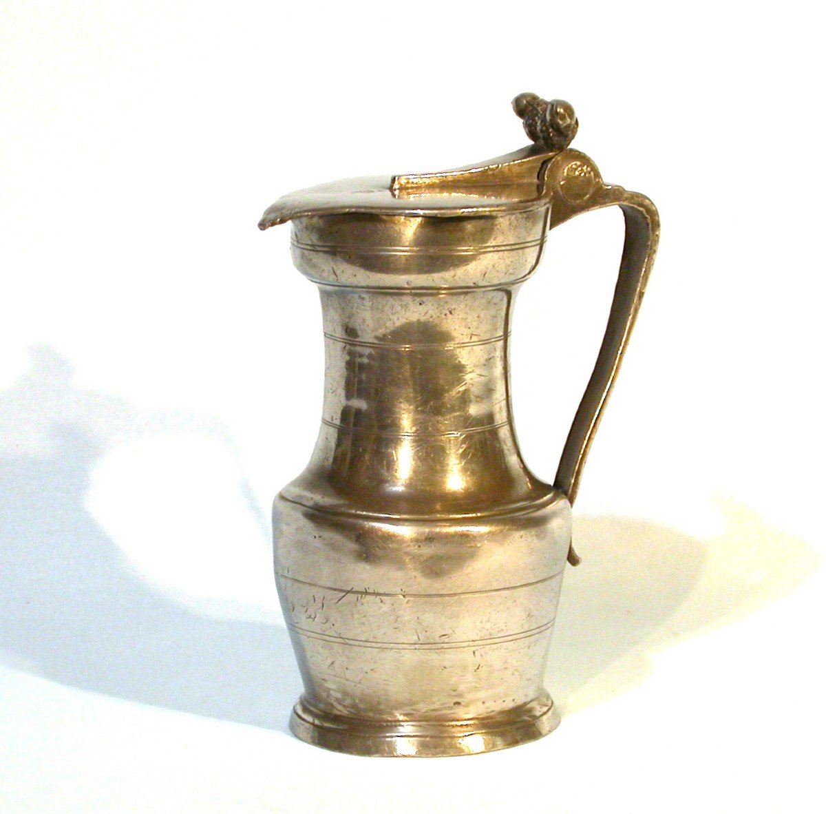 Rare Pewter Wine Pitcher - Beaucaire, 18th Century-photo-5