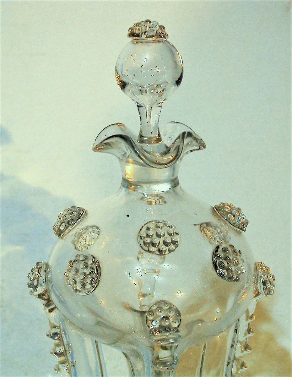 BOUTEILLE EN VERRE - ALLEMAGNE, FIN DU XVIII ème s-photo-2