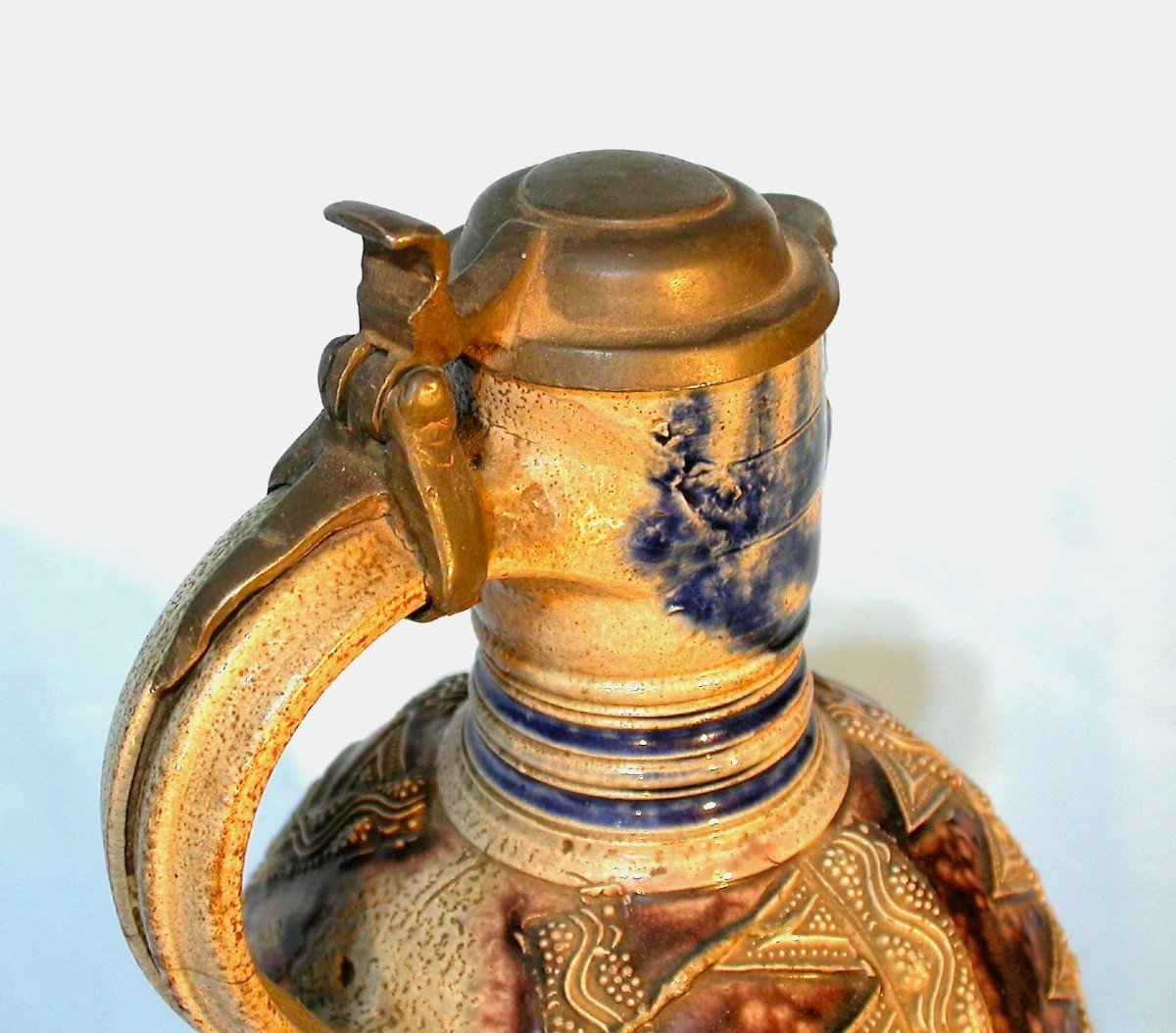Stoneware Pitcher  - Westerwald (?), 18th Century-photo-3