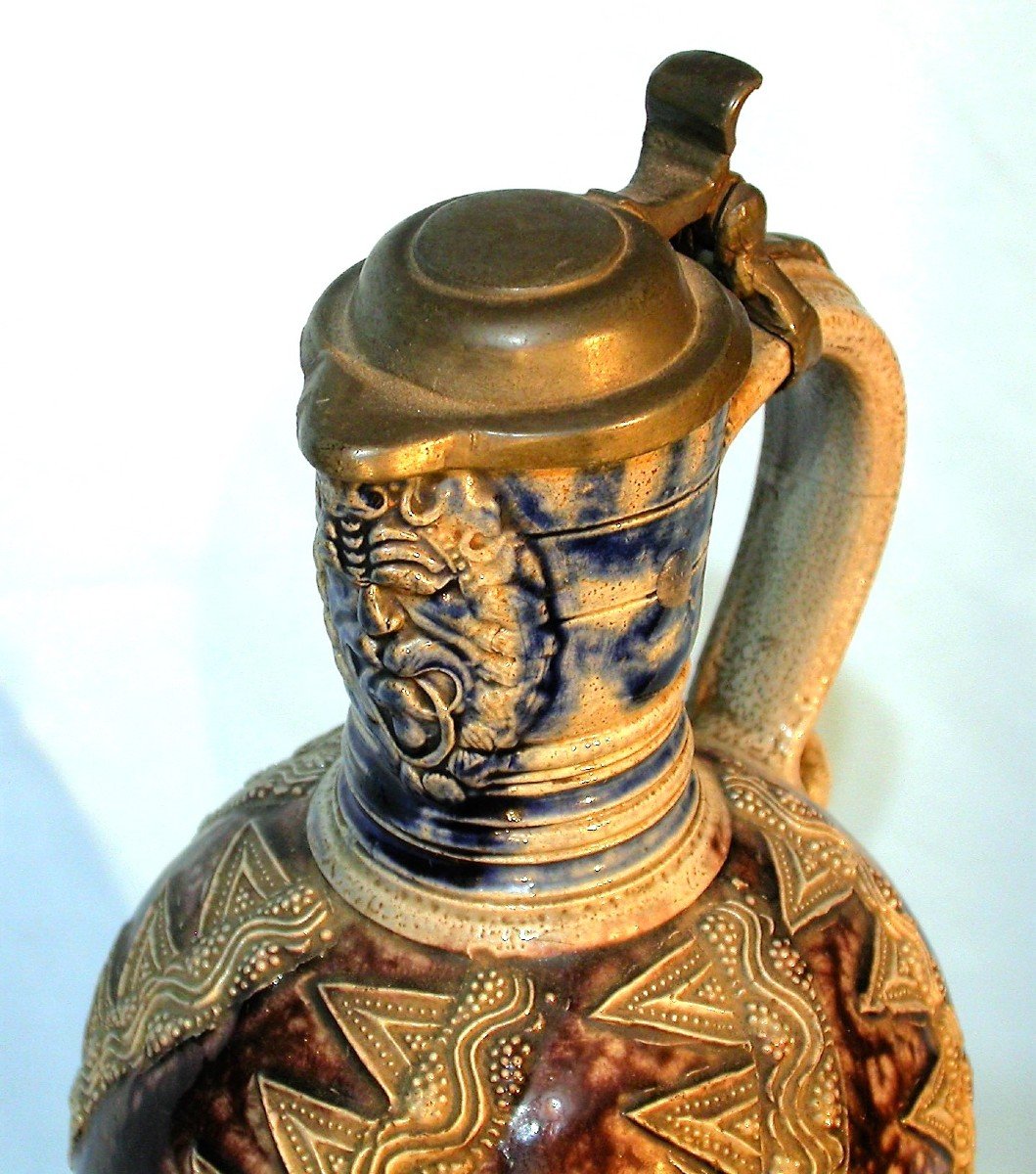 Stoneware Pitcher  - Westerwald (?), 18th Century-photo-4