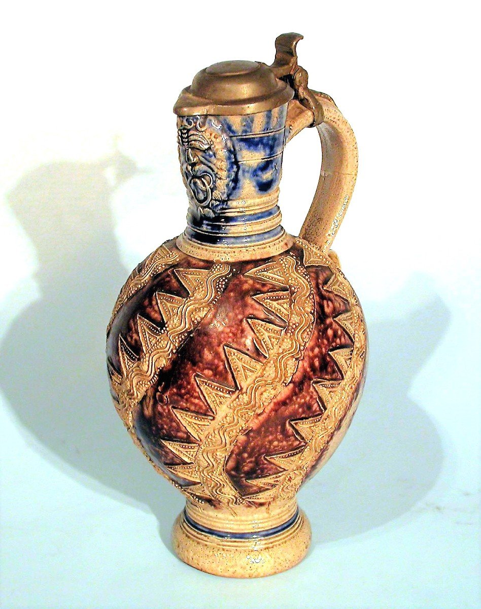 Stoneware Pitcher  - Westerwald (?), 18th Century
