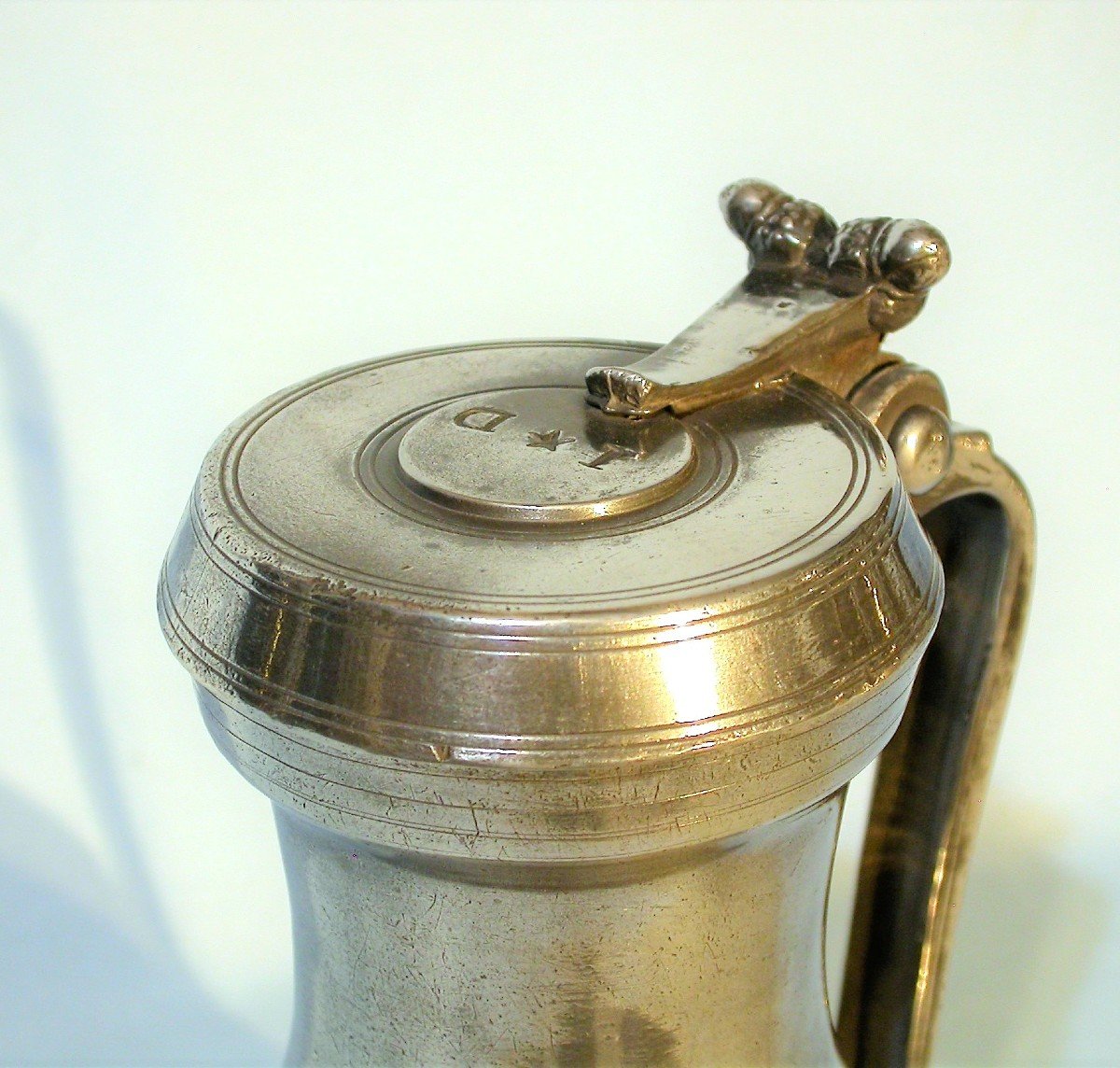 Pewter Wine Pitcher - Toulouse, 18th Century-photo-1