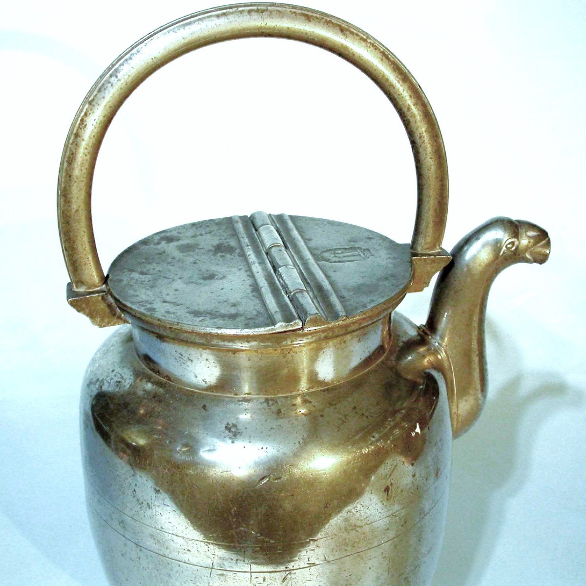 Large Pewter Milk Jug - Lyon, Early 19th Century-photo-2