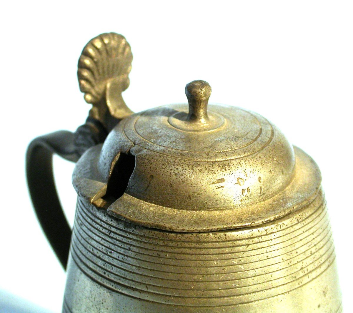 Mustard Pot In Pewter  - Lille (?), 19th Century-photo-2