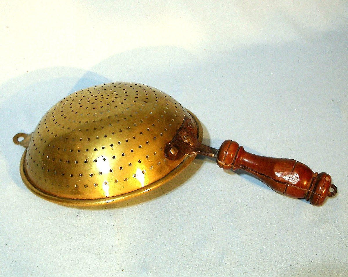 Small Brass Strainer - Early 19th Century-photo-4