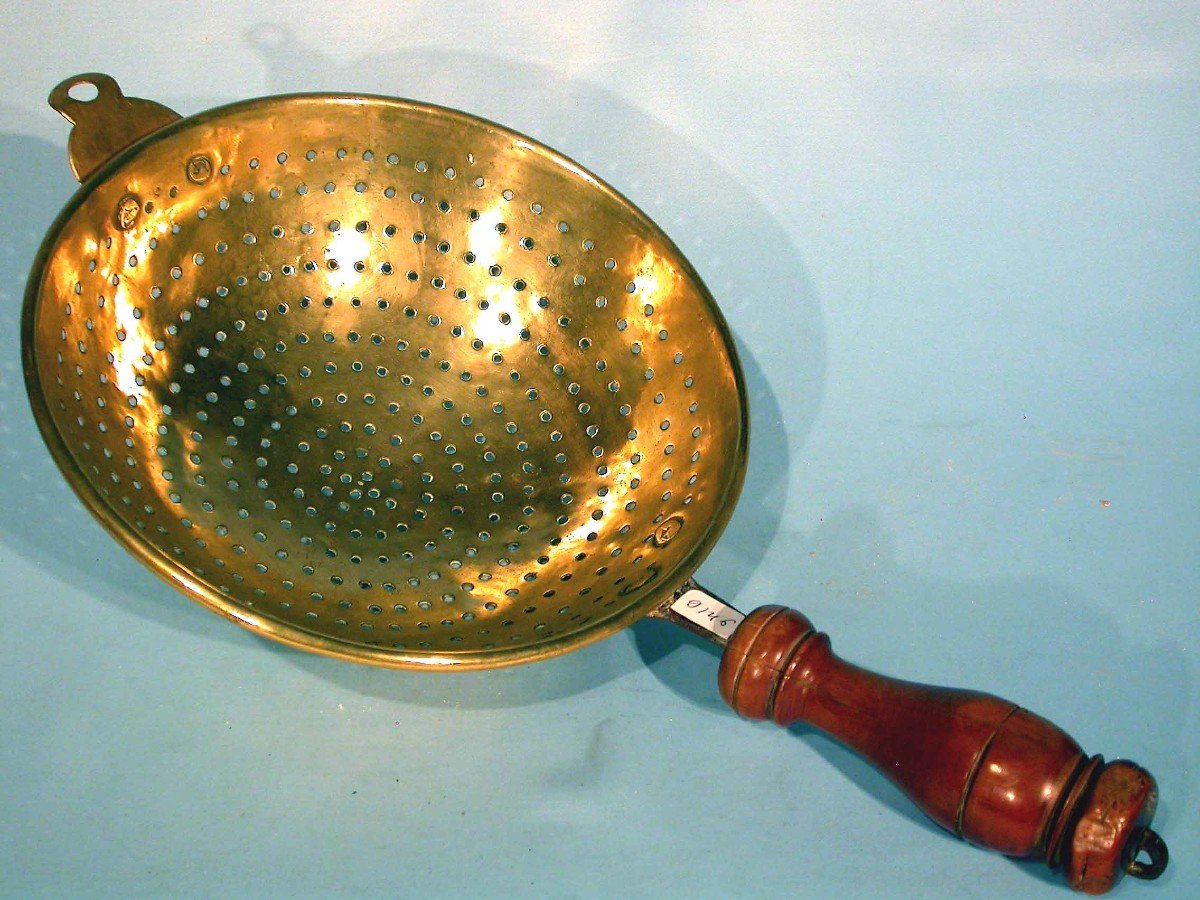 Small Brass Strainer - Early 19th Century-photo-5