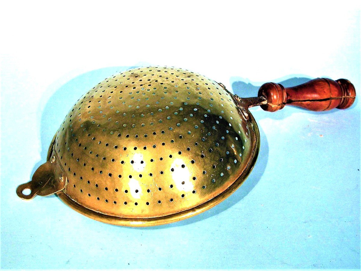 Small Brass Strainer - Early 19th Century-photo-6