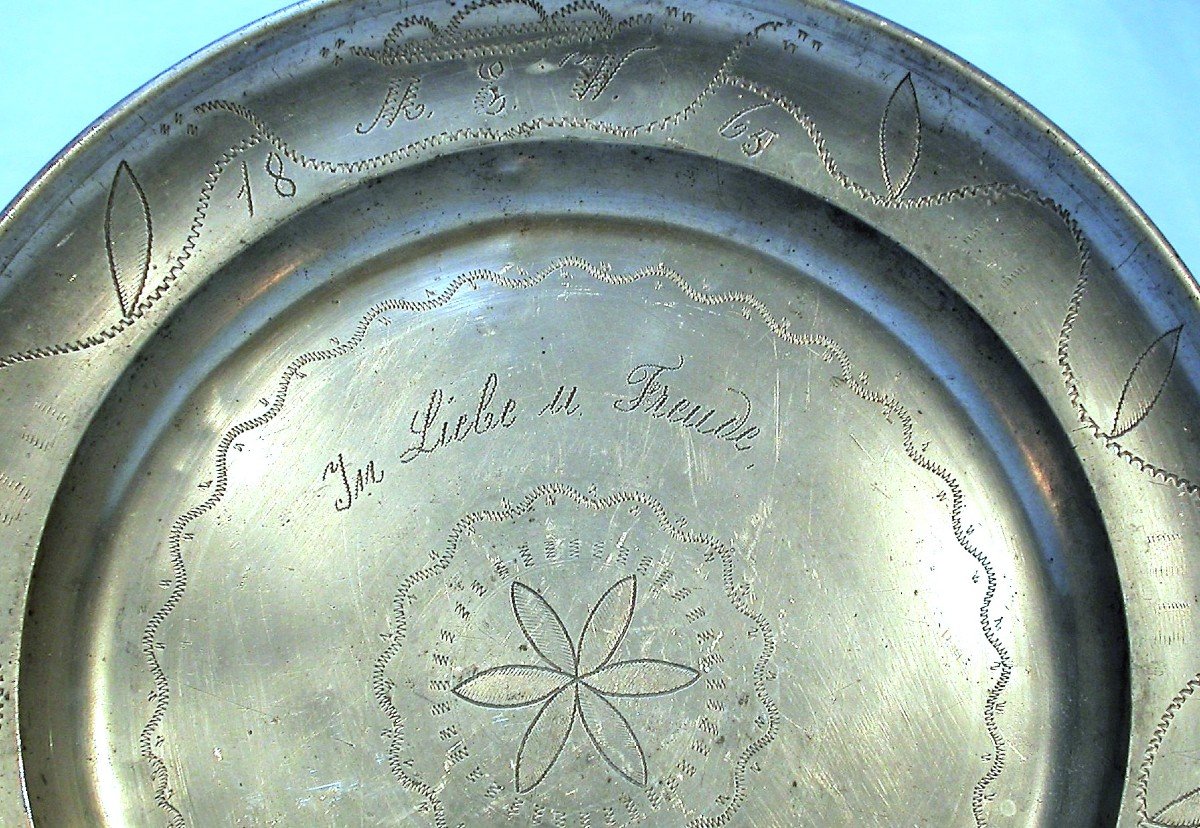 Pewter Dish (zinn) - Mainz (mainz), 19th Century