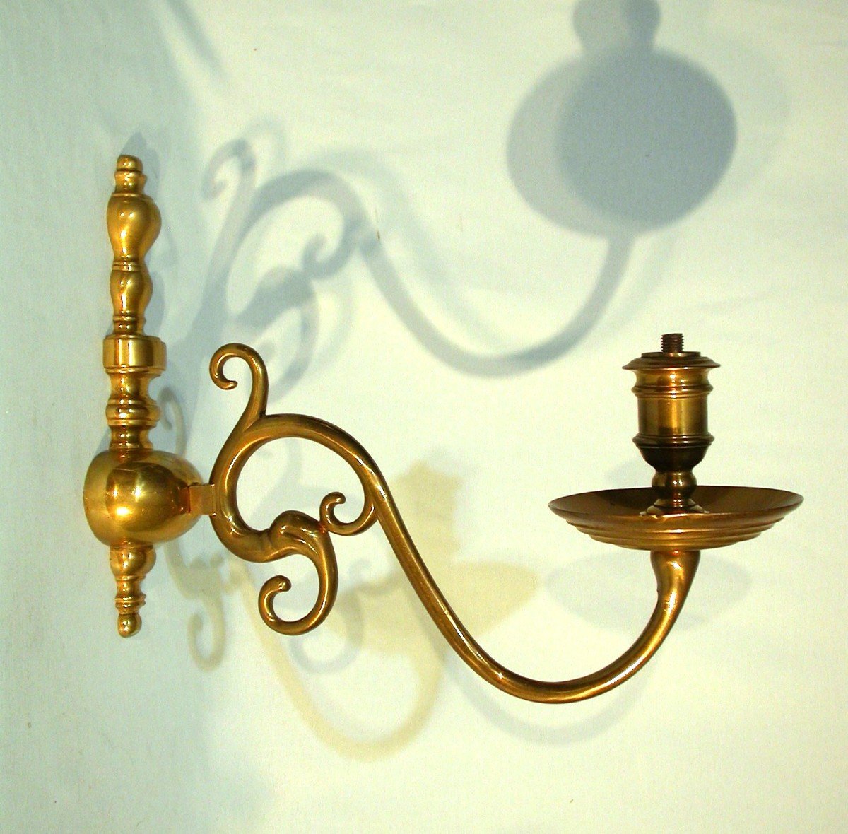 Set Of Three Brass Sconces-photo-1