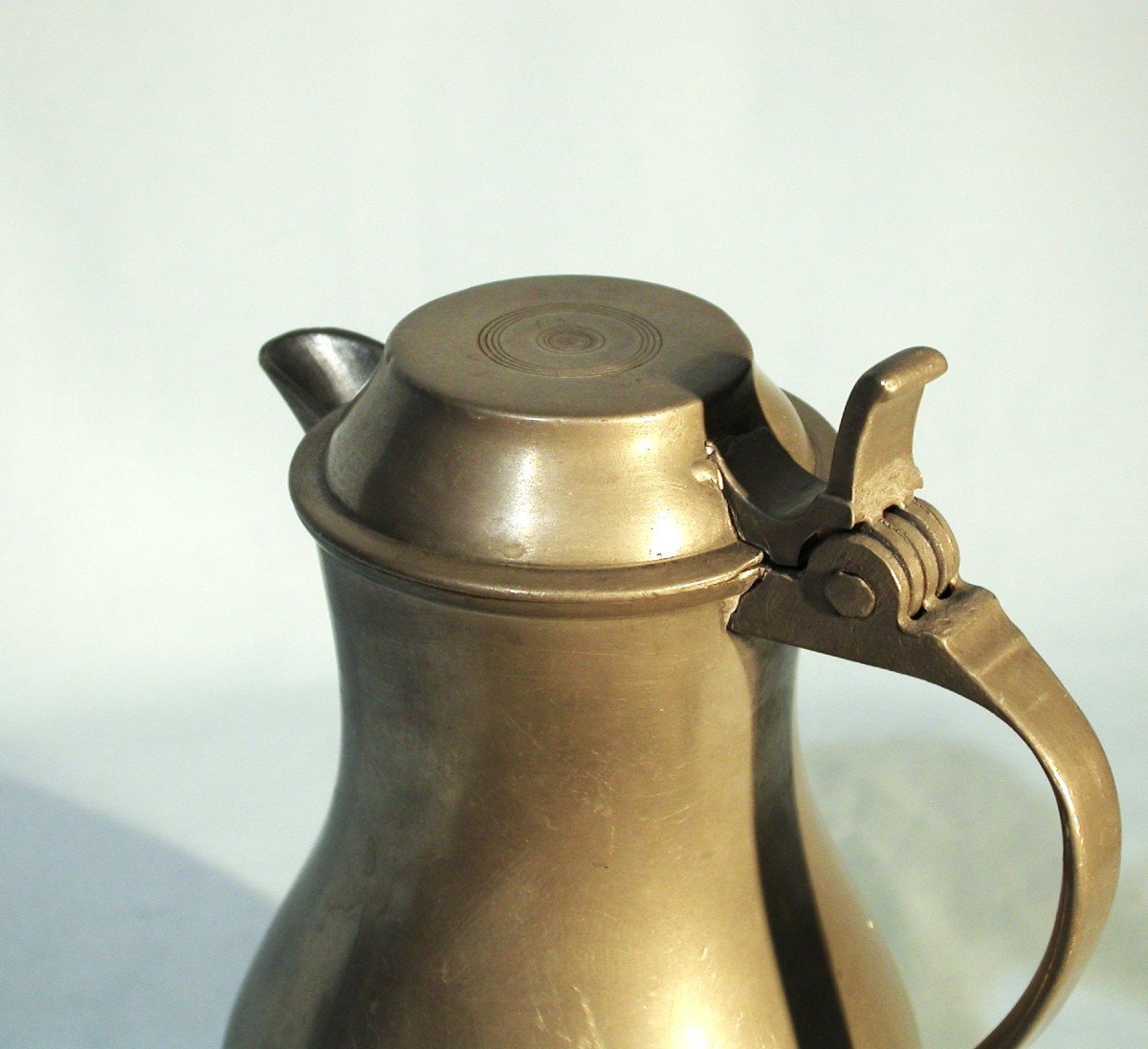 Pewter Wine Pitcher  - Lille, 19th Century-photo-3