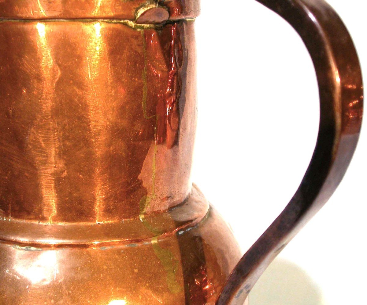 Copper Jug (marked) - Eastern France, 18th Century-photo-3