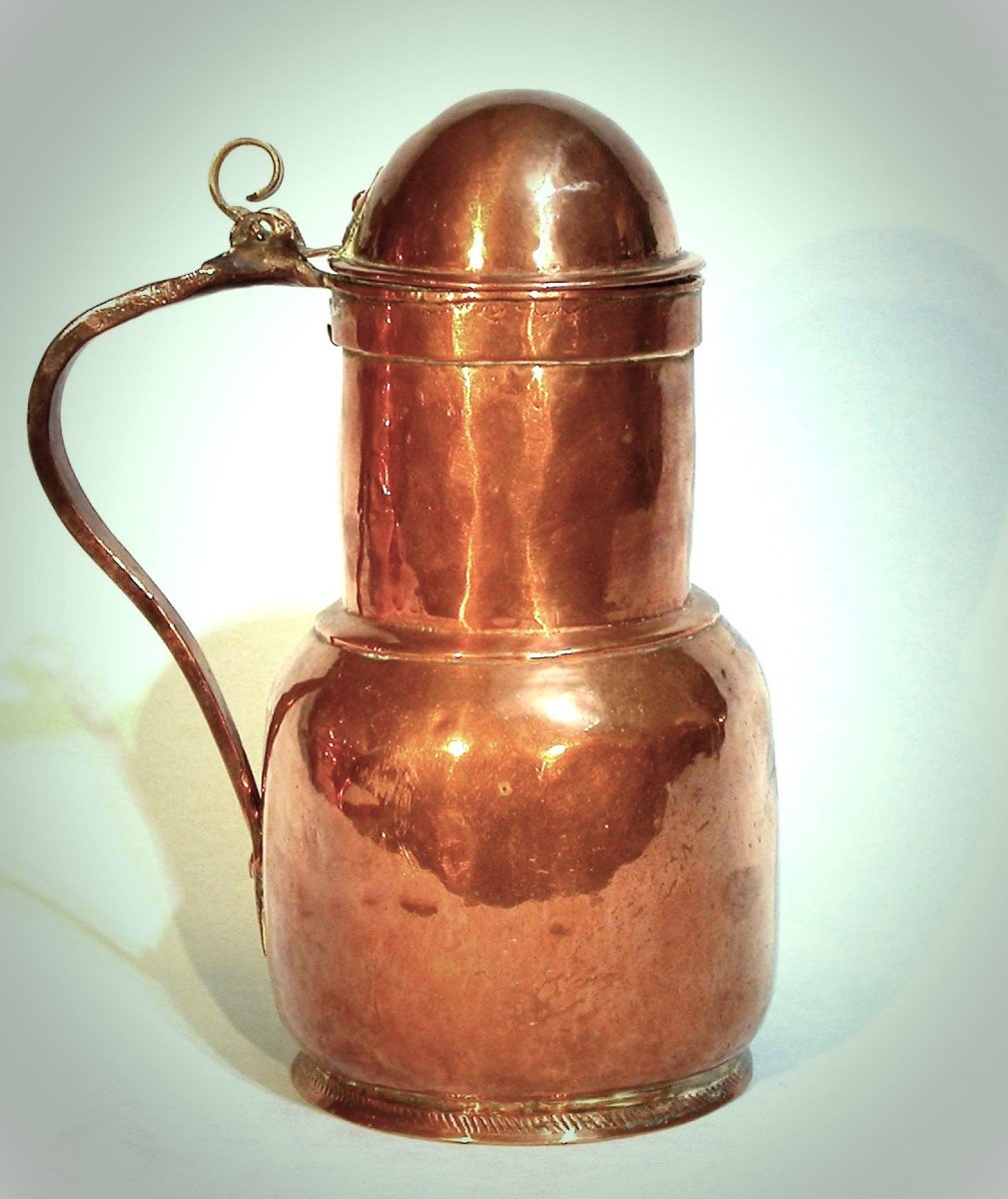 Copper Jug (marked) - Eastern France, 18th Century