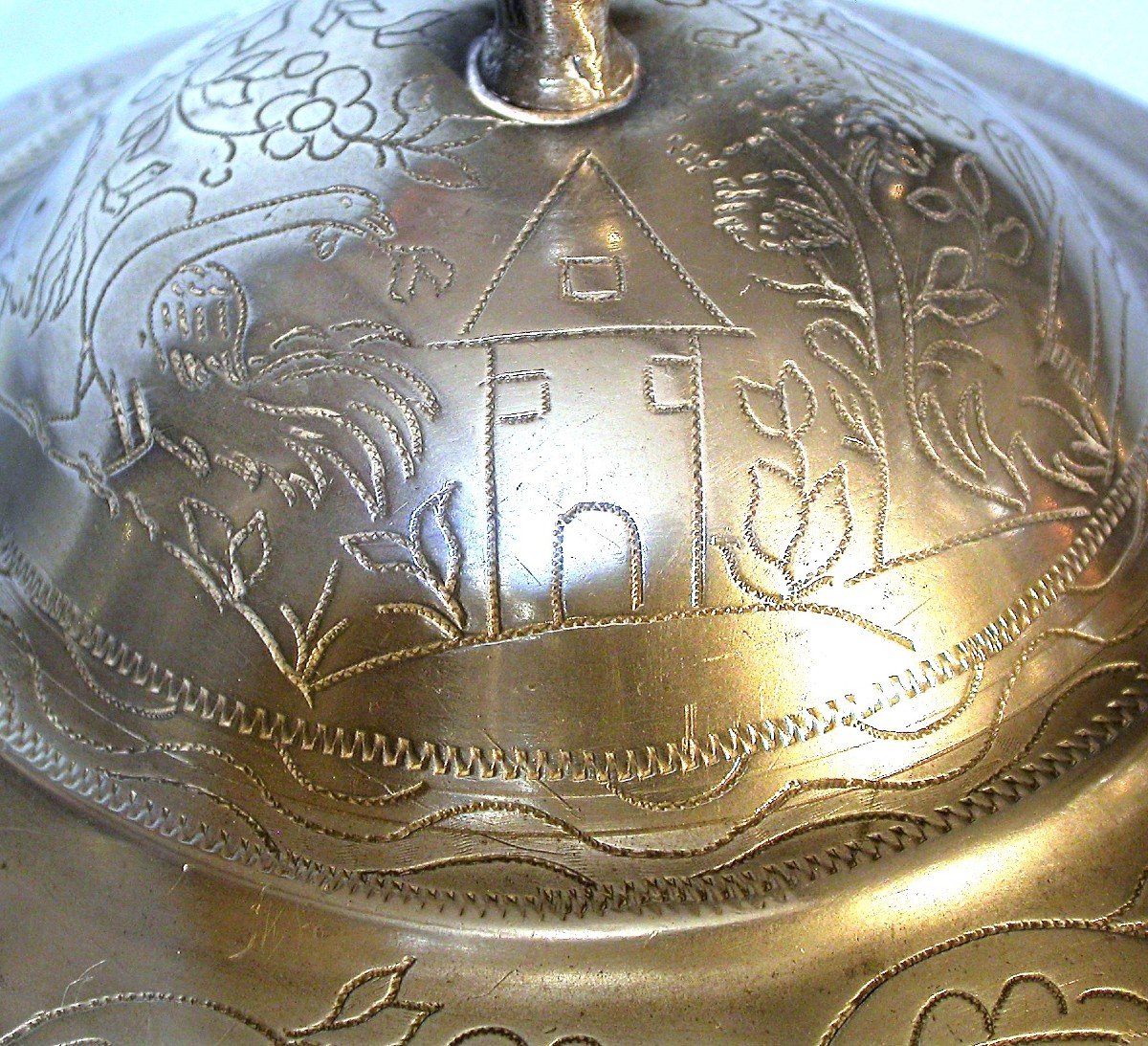 Beautiful Pewter Bowl  - Rouen, 18th Century-photo-1