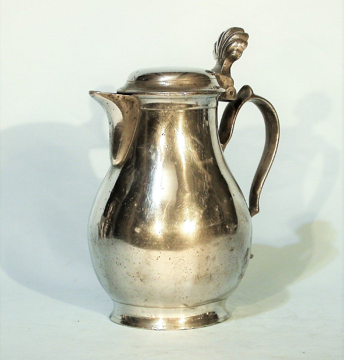 Pewter Wine Pitcher  - Ghent, 19th Century-photo-4