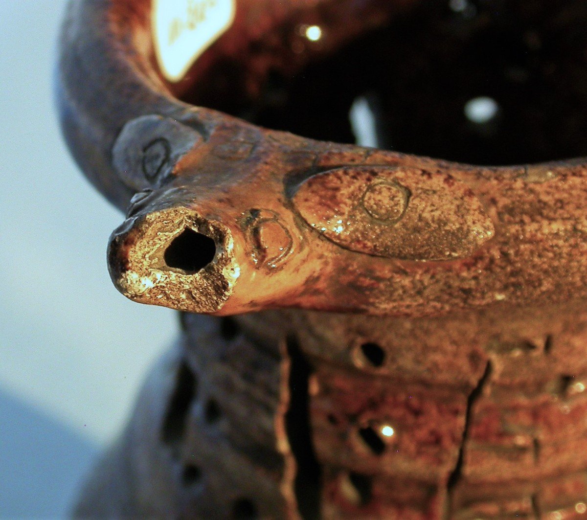 Rare Jug In Varnished Earthm - Durtal, 1765-photo-2