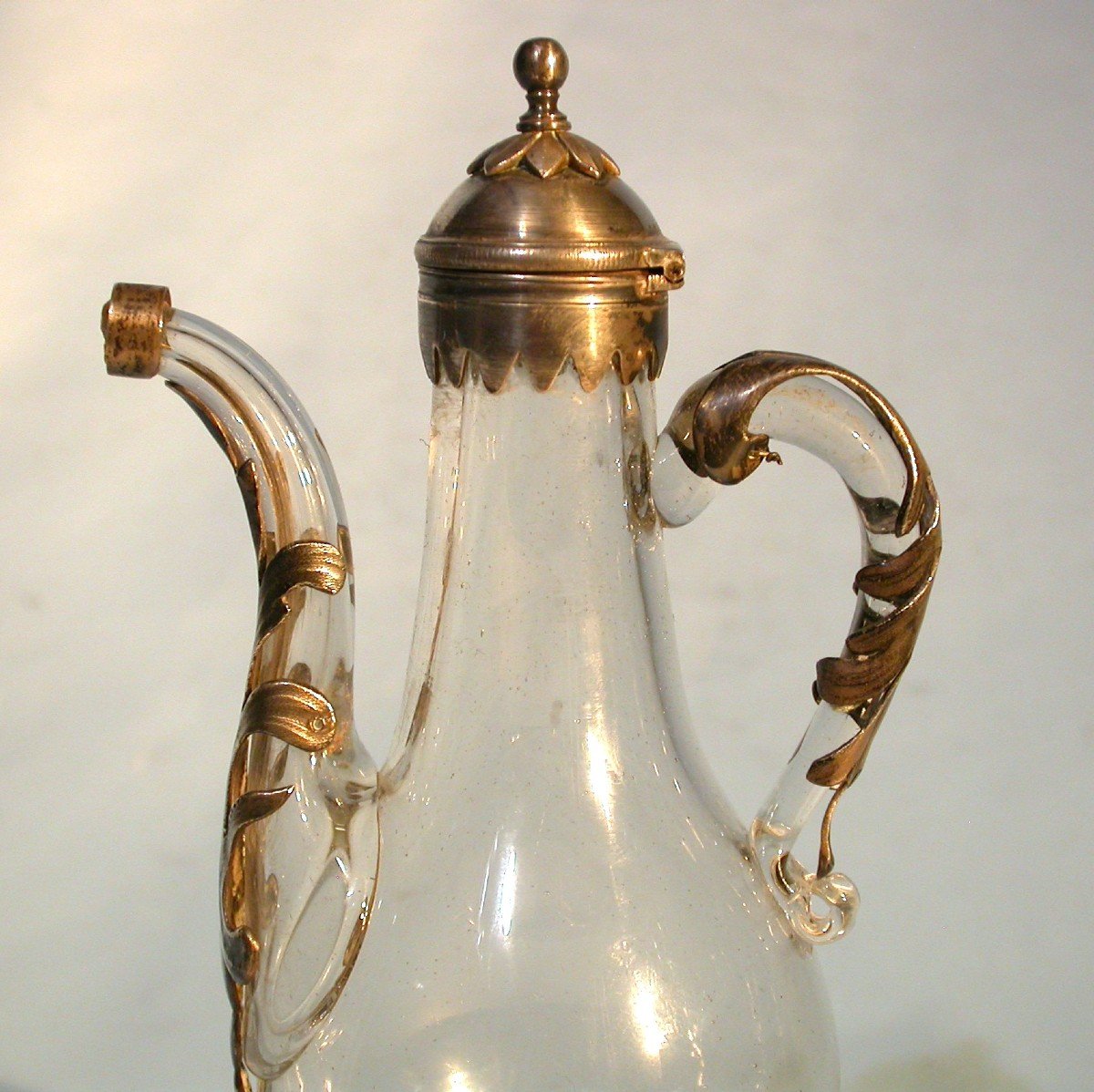 Pair Of Glass And Silver Cures, 18th Century-photo-4